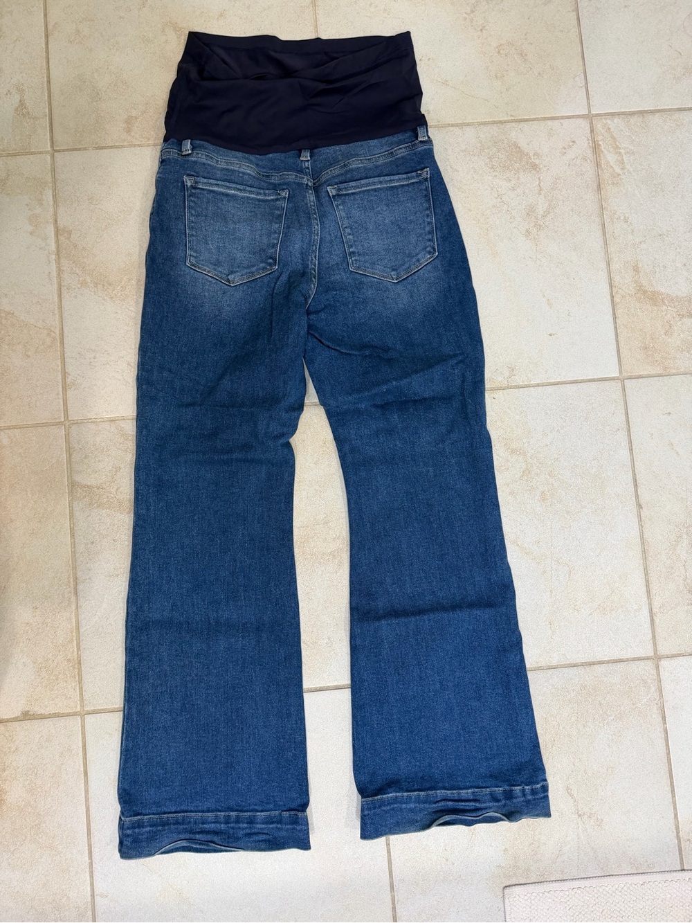 Pinkblush Navy & Dark Blue Maternity Flare Jeans - Picture 5 of 6